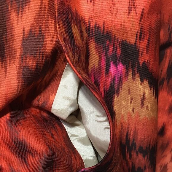 J.CREW WOOL/ SILK BURNT ORANGE TIE DYE LIGHTWEIGHT LINED PEACOAT JACKET COAT 4 - Picture 6 of 10